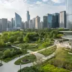 espaces verts urbains réinventés dans une ville moderne
