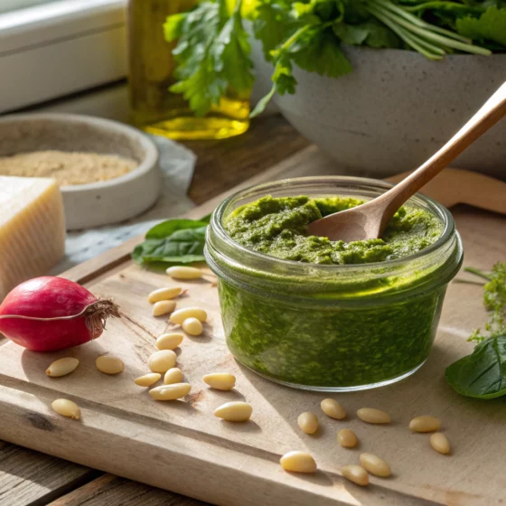 pesto fanes de radis